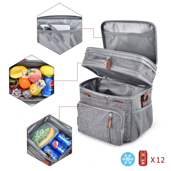 Oxford Crossbody Cooler Insulated Lunch Bag
