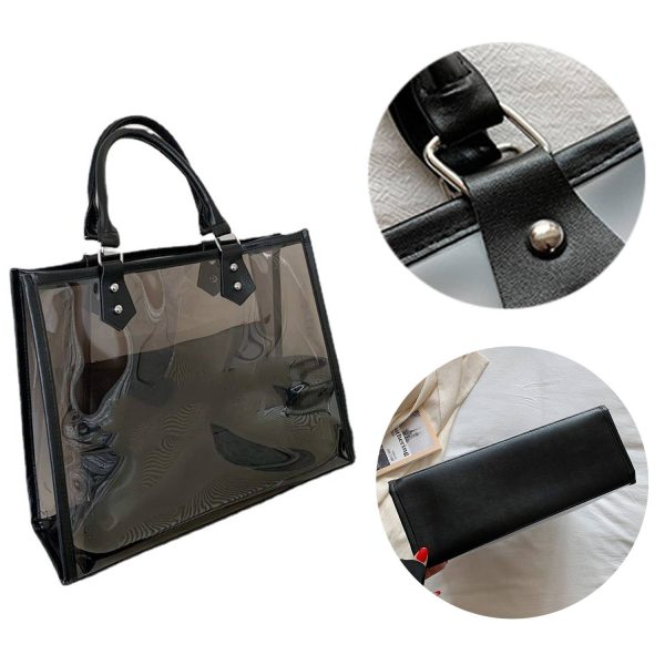 Clear Tote Bag Large See Through Transparent Shopping Tote