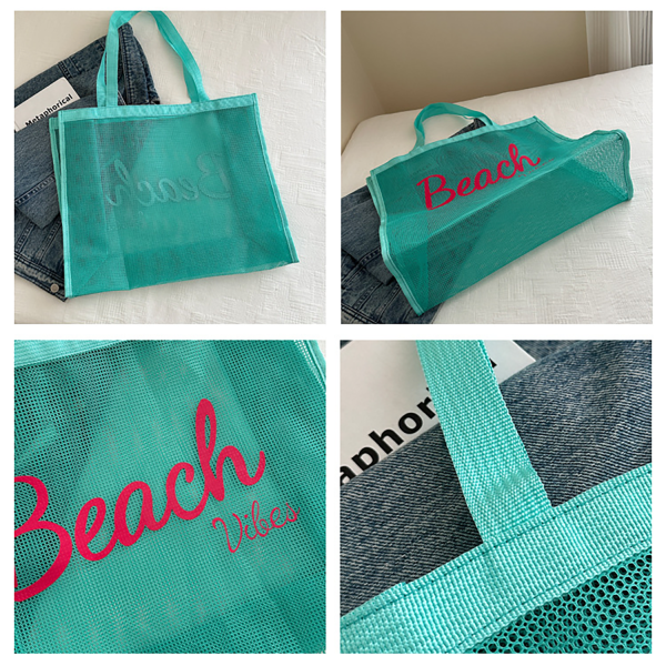 Large Capacity Sheer Mesh Beach Tote Bag