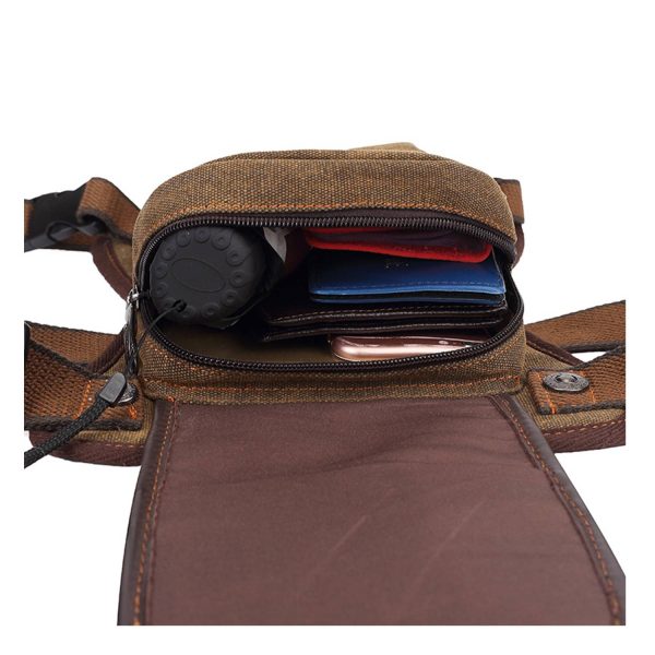 Vintage Canvas Shoulder Messenger Leather Patchwork Bag