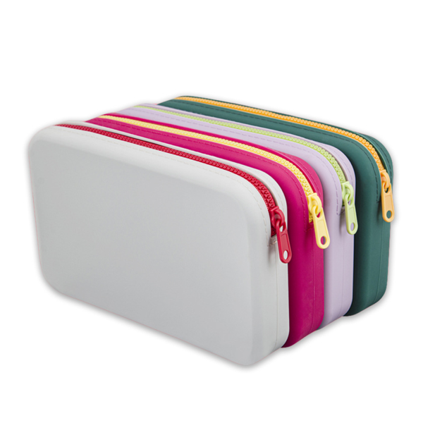 Portable Zippered Cosmetic Brush Bag