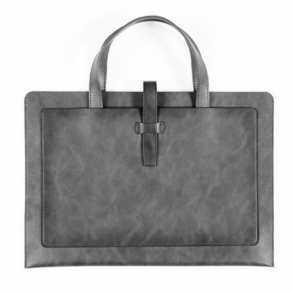 Portable PU Leather Buckle Briefcase