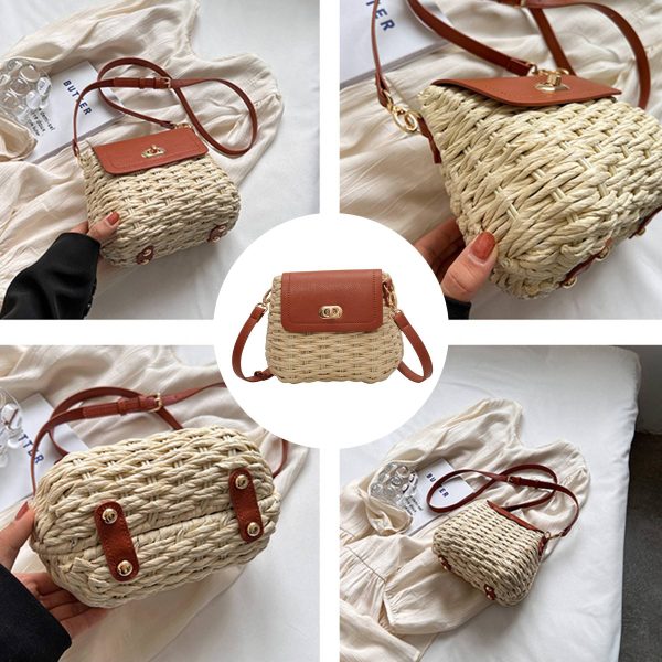 Jute Versatile cross-body straw bag