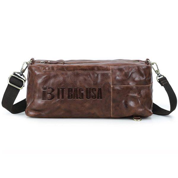 Genuine Leather High-capacity Waterproof Cross-body Bag Men