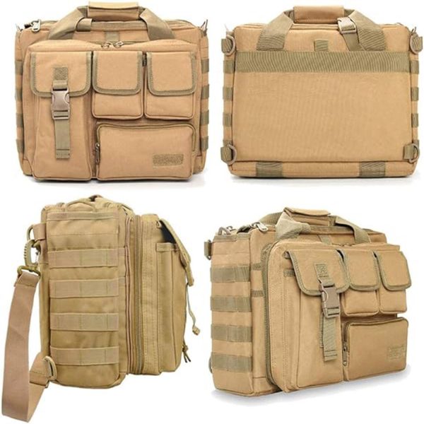 Military Laptop Messenger Multifunction Briefcase for Men