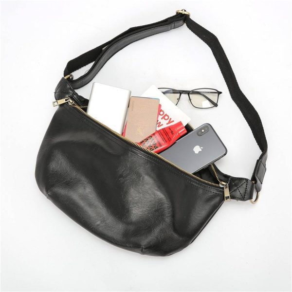 Retro PU Leather Belt Chest Bag