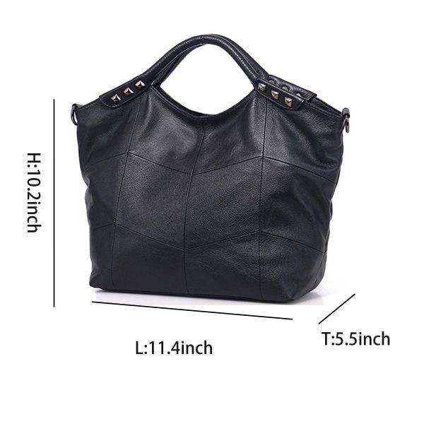 Genuine Leather Top Handle Purse Satchel Bag for Women