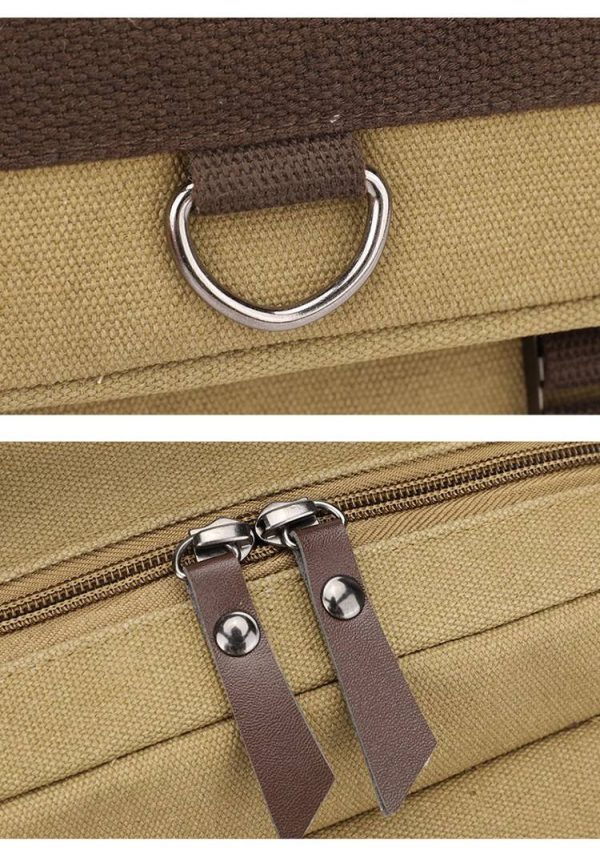 Canvas Cross-body Bag Anti-Theft For Women Men