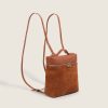 PU Leather Square Minimalist Backpack