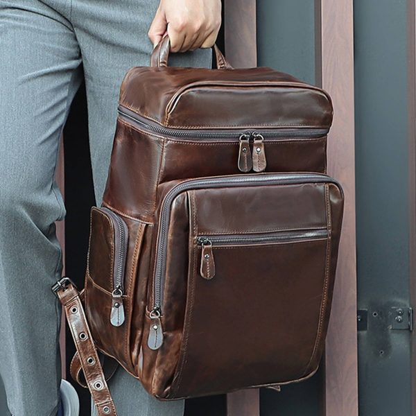 Leather Waterproof Wearable backpack