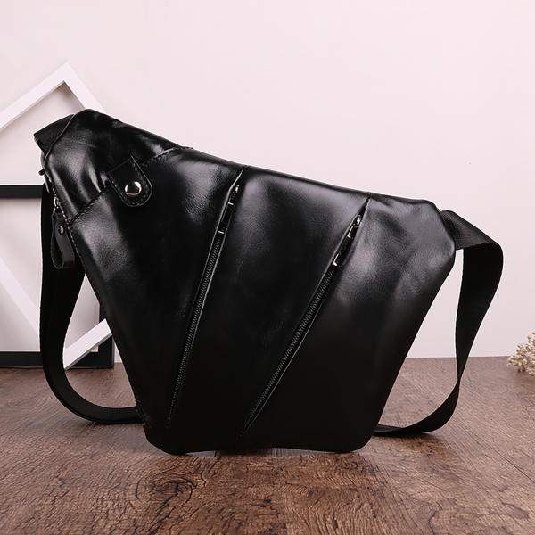 Men’s Outdoor Sports Genuine Leather Crossbody Bag