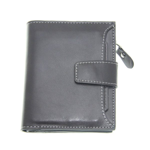 PU folding buckle small wallet