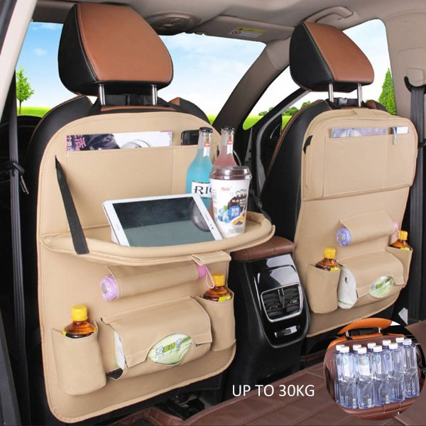 PU Leather car seat back storage bag