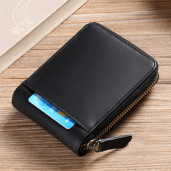 Genuine Leather Large Capacity Card Case Wallet