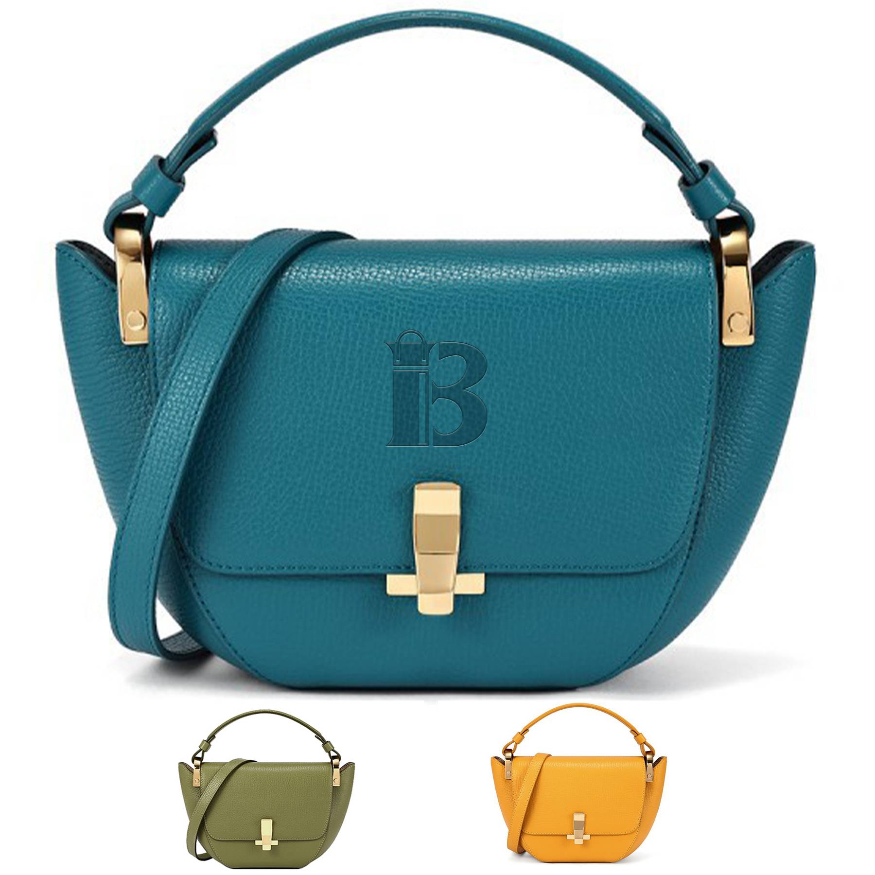 PU Simple solid cross-body bag