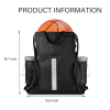 Drawstring Backpack With Shoe Compartment and Water Bottle