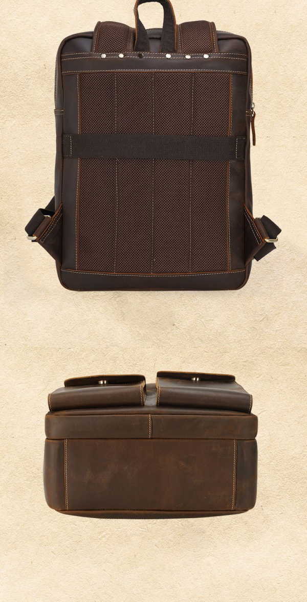 Business Work Genuine Leather Backpack