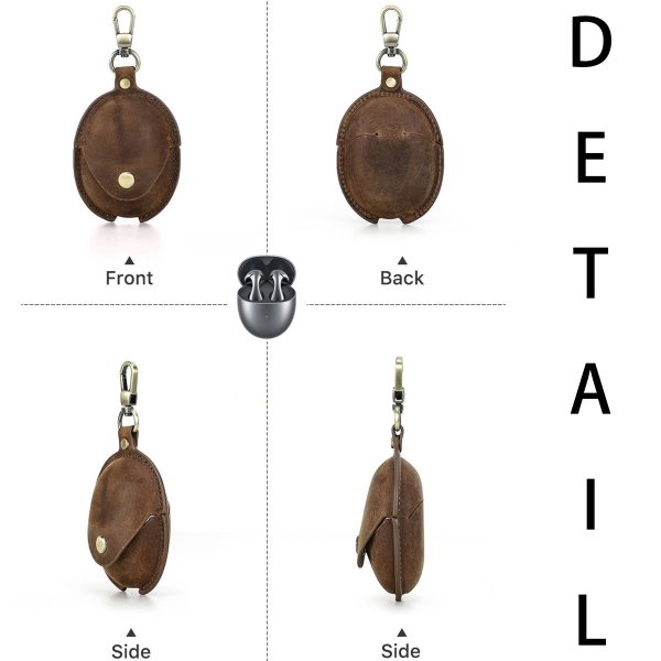 Genuine Leather Bluetooth headset drop protection case