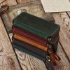 Genuine leather stationery box pencil case wallet