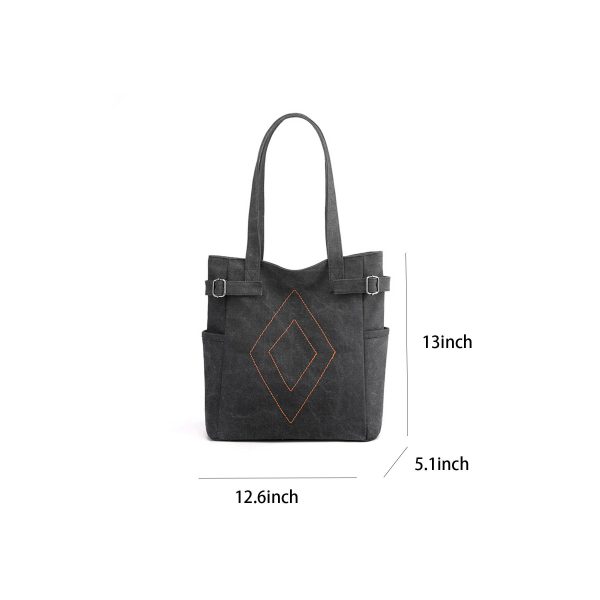 Large Capacity Canvas Shoulder Tote Bag for women