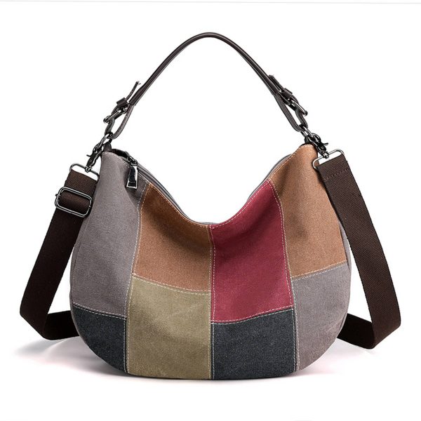 Multi-Color Splice Cross Body Shoulder tote bag