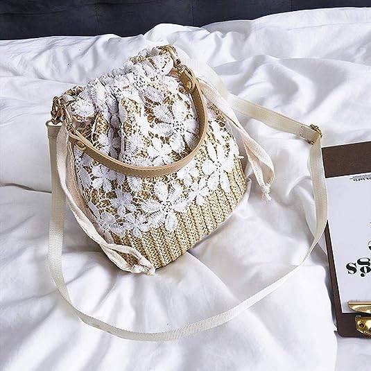 Chic Straw Women's Summer Beach Bag with Removable Handle