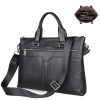 Genuine Leather Men Women Laptop Briefcase for