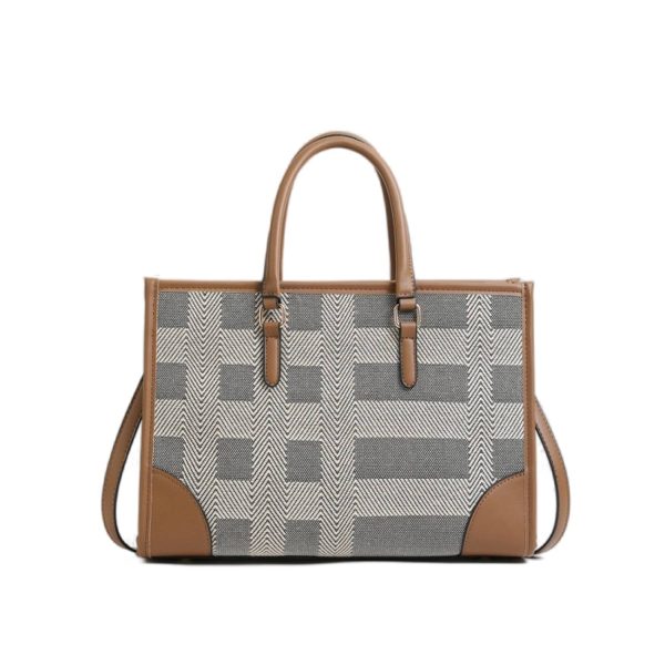 Canvas Tote Bag Large Capacity Twill Clash Color