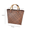 Summer Beach Rattan Tote Bag