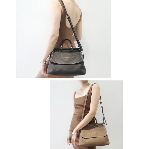 Genuine Leather Fashionable Large Crossbody Tote Bag