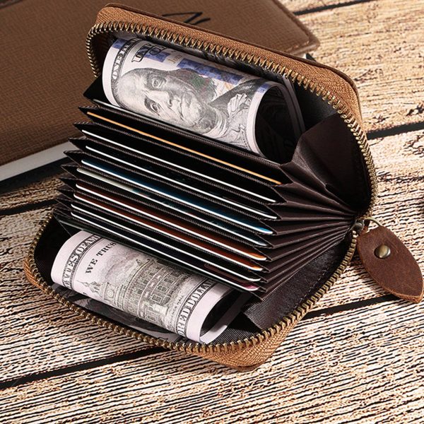 Genuine Leather Men Wallet Card Holder