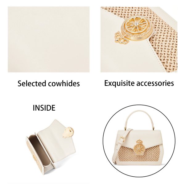 Genuine Leather woven cross-body bag
