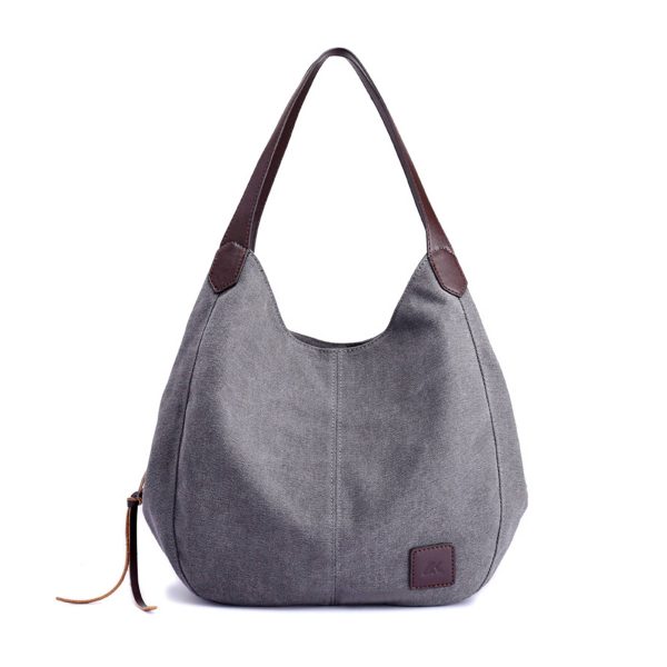 Canvas Women's Multi-pocket Tote Bag