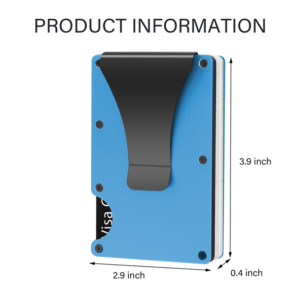 Slim Metal Wallet with Money clip