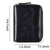 Genuine Leather Multi Card Organizer Wallet with Zipper