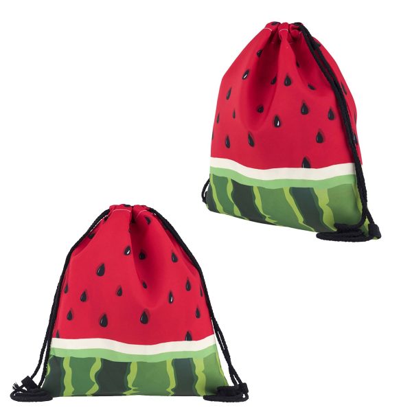 Oxford Watermelon Backpack Drawstring Bag