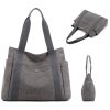 Canvas Multi-pocket Tote bags for women
