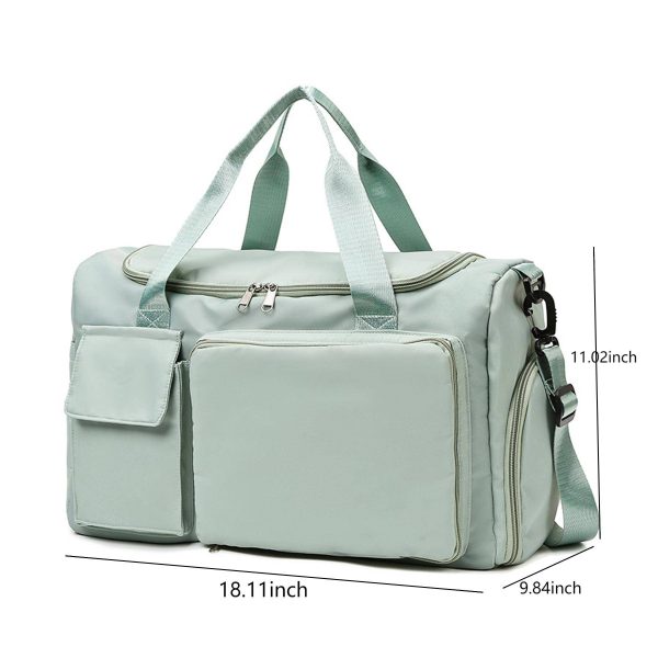Oxford Foldable Travel Duffel Bag With Shoes Compartment