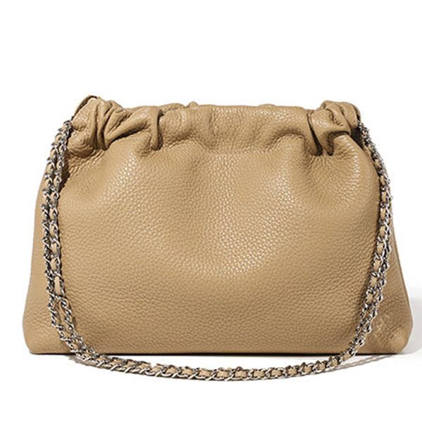 Genuine leather Bucket Shoulder Tote Bag