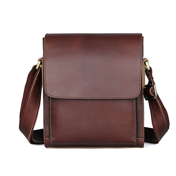 Vintage Leather Crossbody Bag for Men