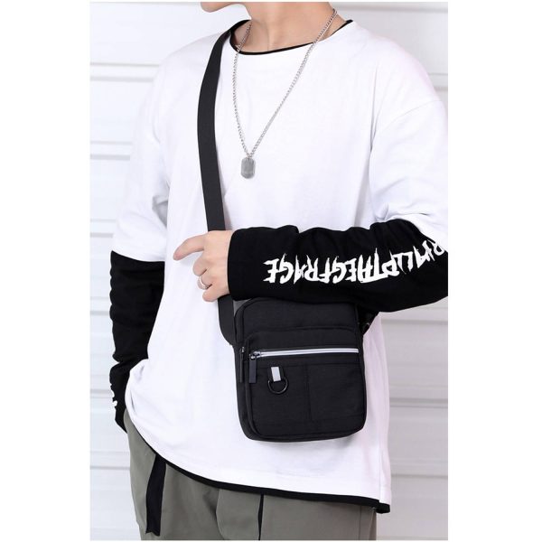 Mini Canvas Portable mobile phone coin Crossbody Bag for Men