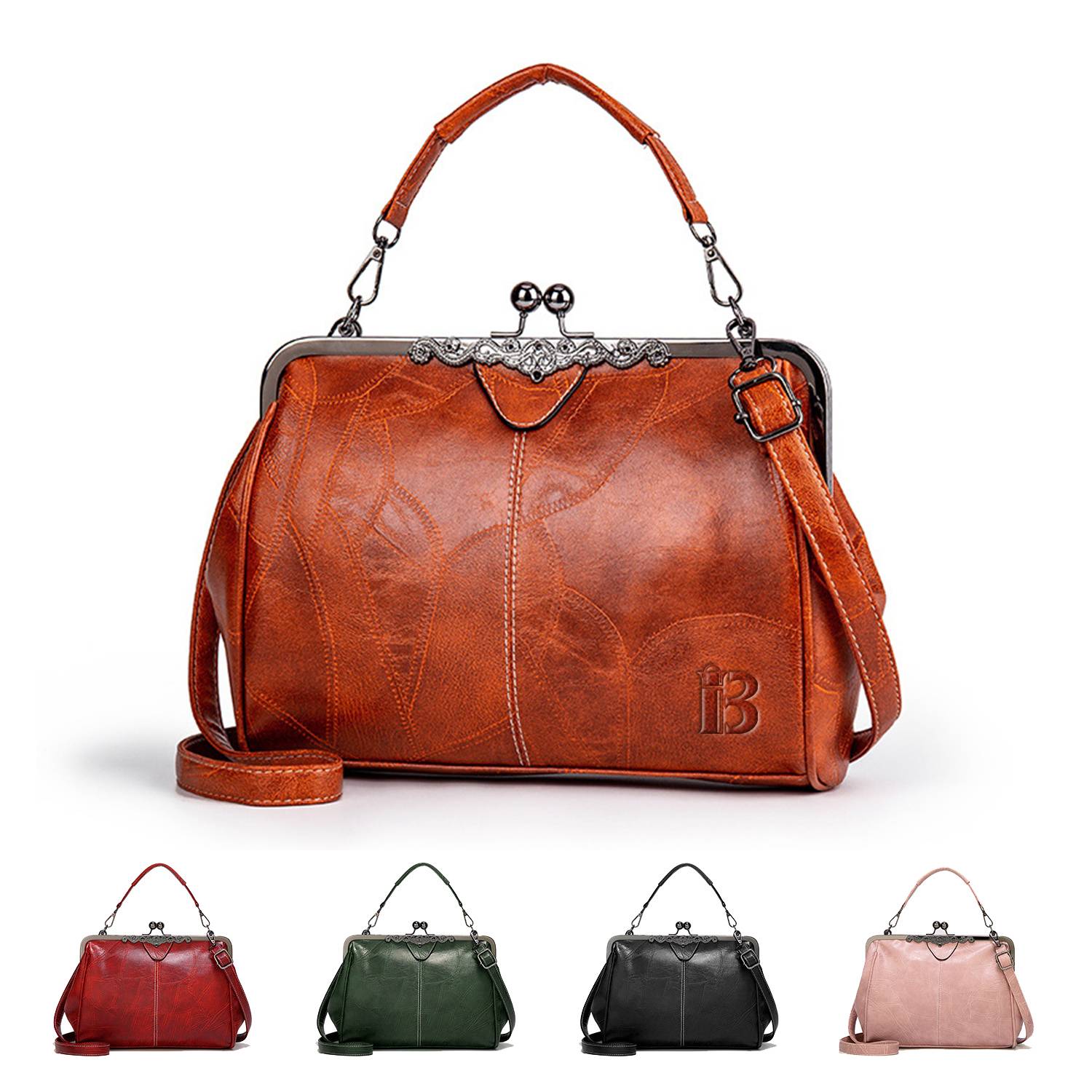 Classic Vintage PU Leather Crossbody & Tote Bag