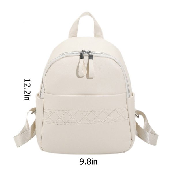 PU leather durable backpack