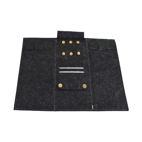 Portable Roll-up Felt Jewelry Roll Storage Bag