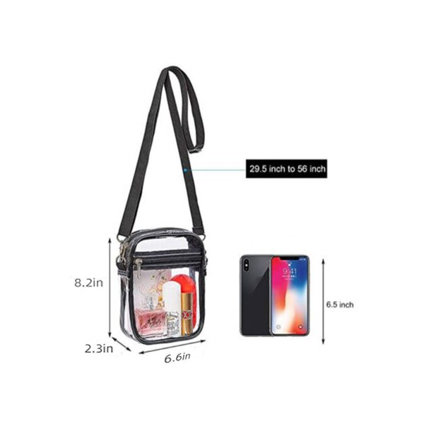 PVC Clear Crossbody Purse for women,With front pocket