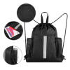 Drawstring Backpack With Shoe Compartment and Water Bottle
