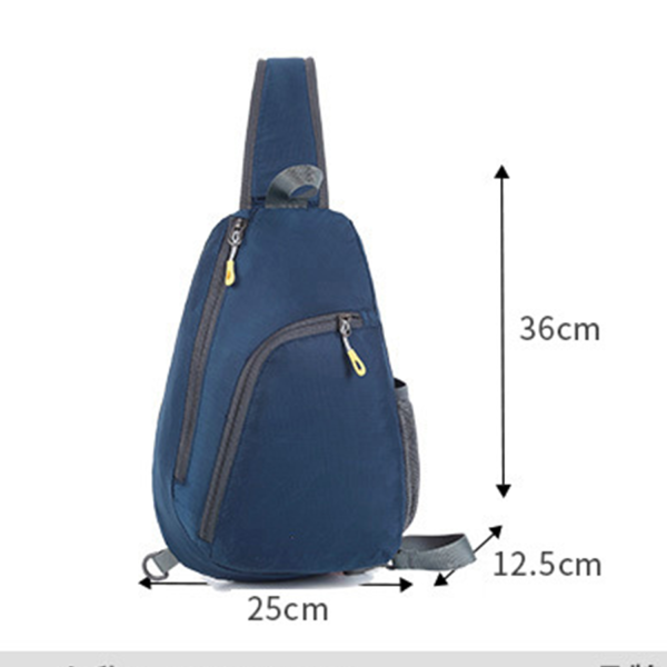 Nylon Crossbody Shoulder Chest Bag With Earphone Port