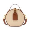 Genuine Leather Round hand-held women's Crossbody bag