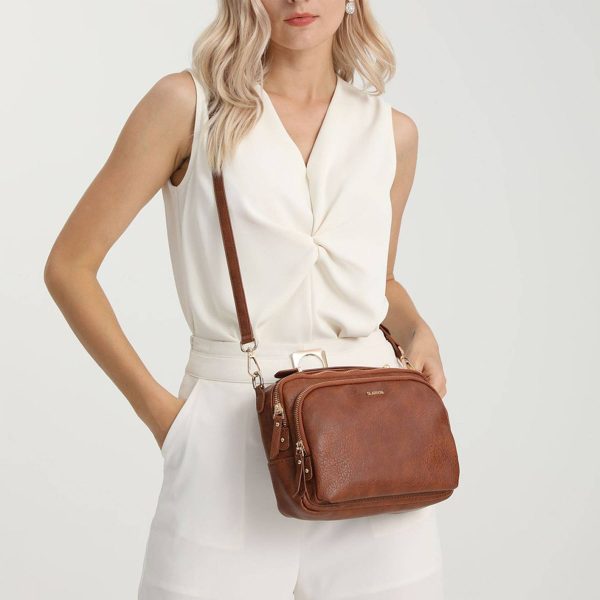 Pu Small Open pocket Crossbody Bag Women