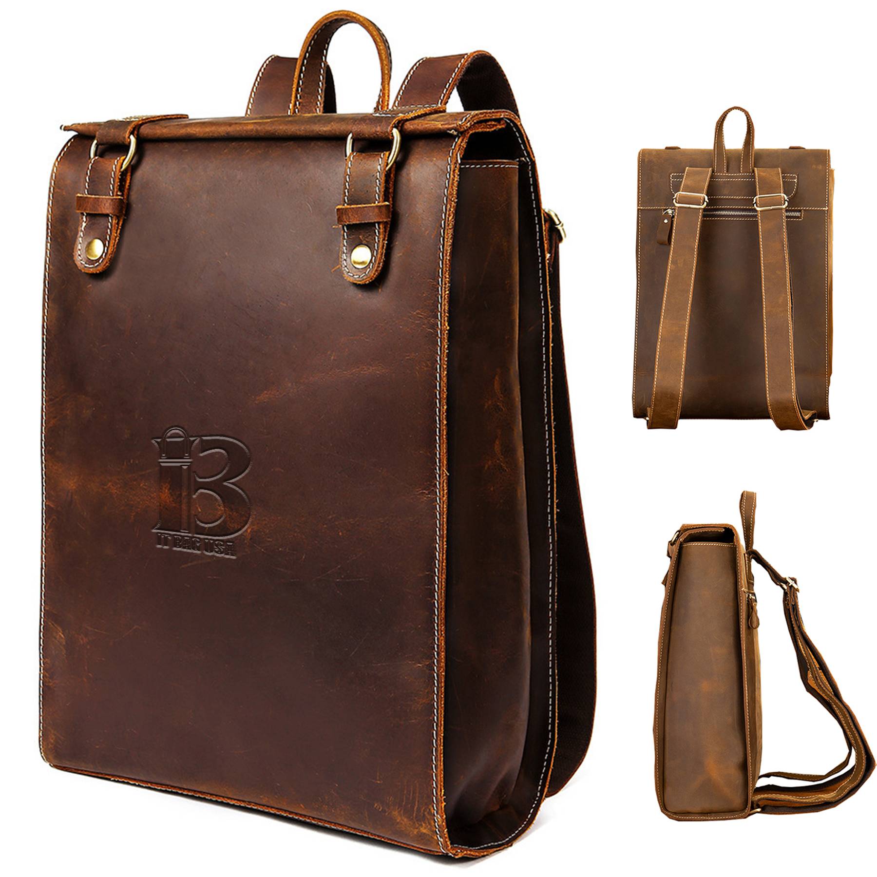 Genuine Leather Business Work backpack